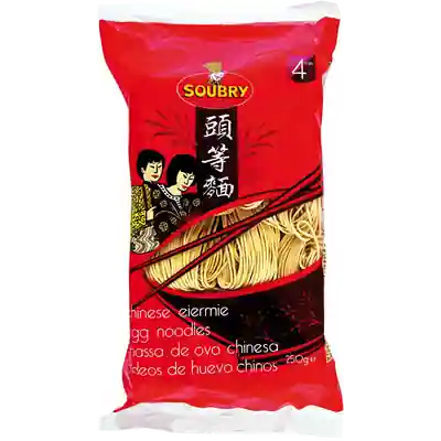 Foto del envase de Fideo instantáneo huevo Soubry 250 g.
