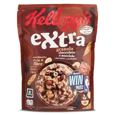 Foto del envase de Cereales crujientes con chocolate y avellanas Kellogg's Extra 375 g