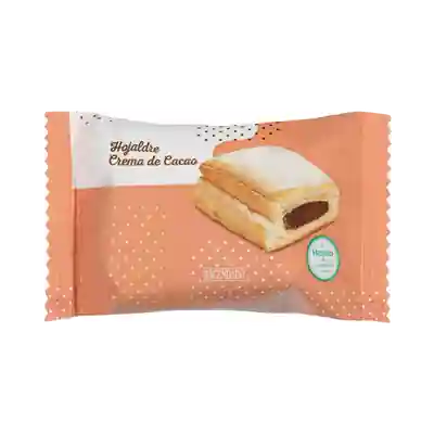 Foto del envase de Hojaldre relleno de crema de cacao Hacendado