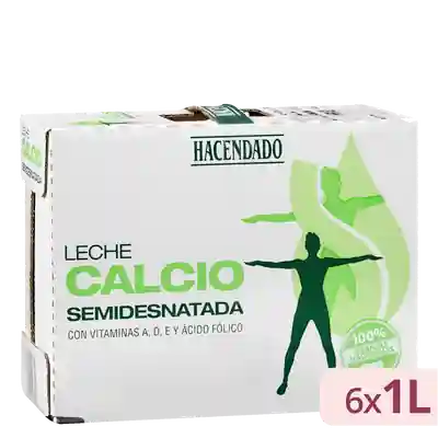 Package photo of Leche semidesnatada calcio Hacendado