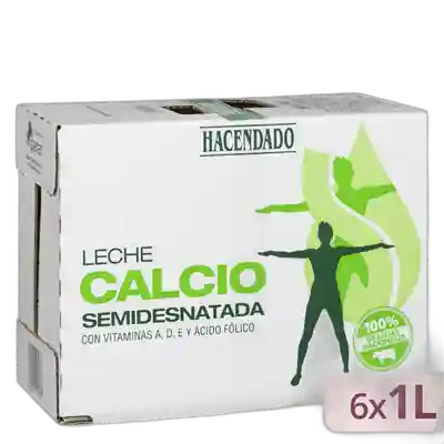 Package photo of Leche semidesnatada calcio Hacendado