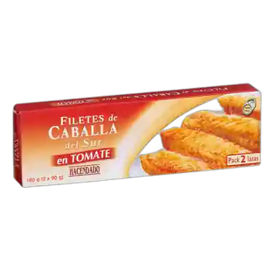Foto del envase de Filetes de caballa del sur en tomate Hacendado