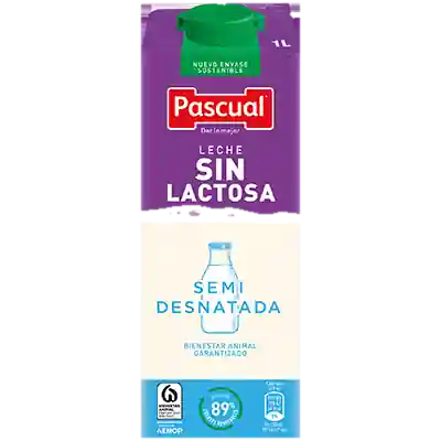 Package photo of Leche semidesnatada sin lactosa Hacendado